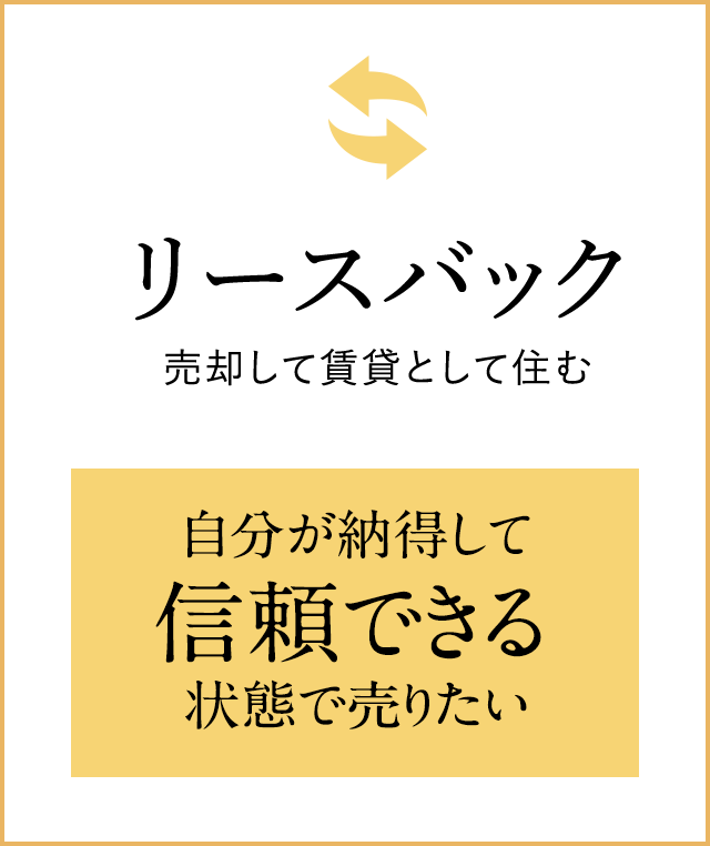 リースバック売却して賃貸として住む