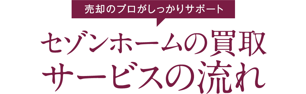 売却のプロがしっかりサポート セゾンホームの買取サービスの流れ